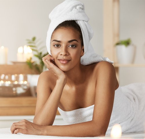 A person receiving a relaxing spa treatment